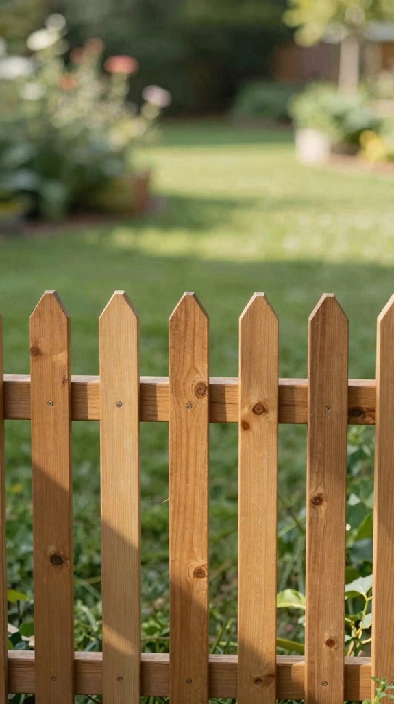 warm stained airy cedar pickets