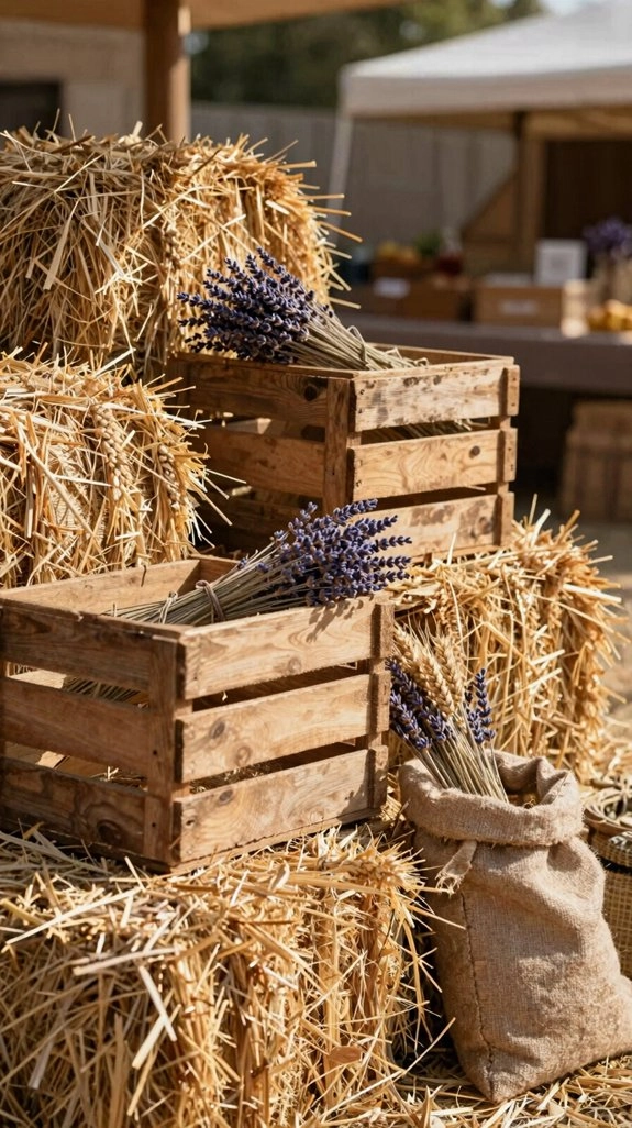 weatherproof hay bale porch display