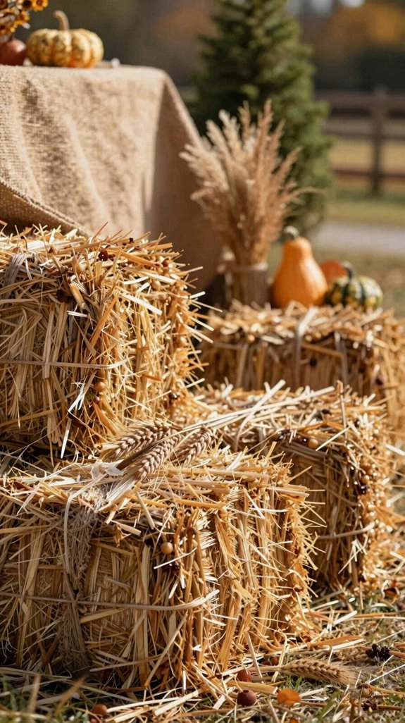 year round painted bale decor