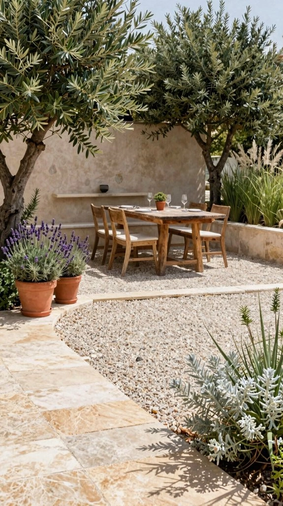 barefoot friendly gravel patio