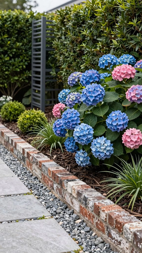 cheerful panicle hydrangea blooms