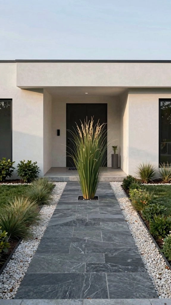 clean geometric curb appeal