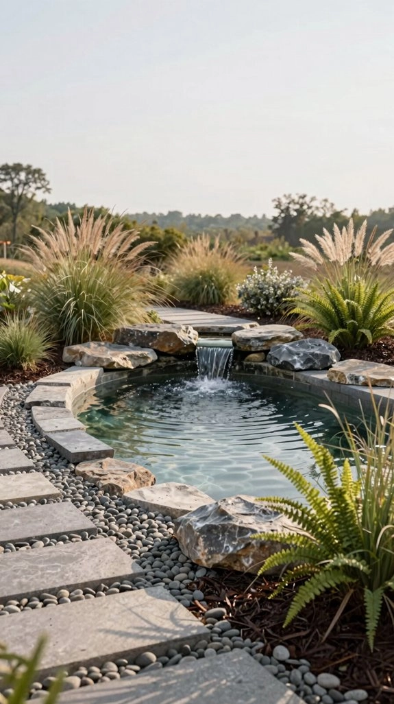 clean line natural pond design
