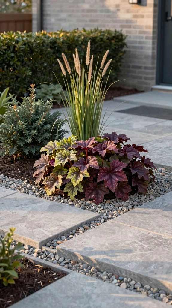 colorful coral bells mounds