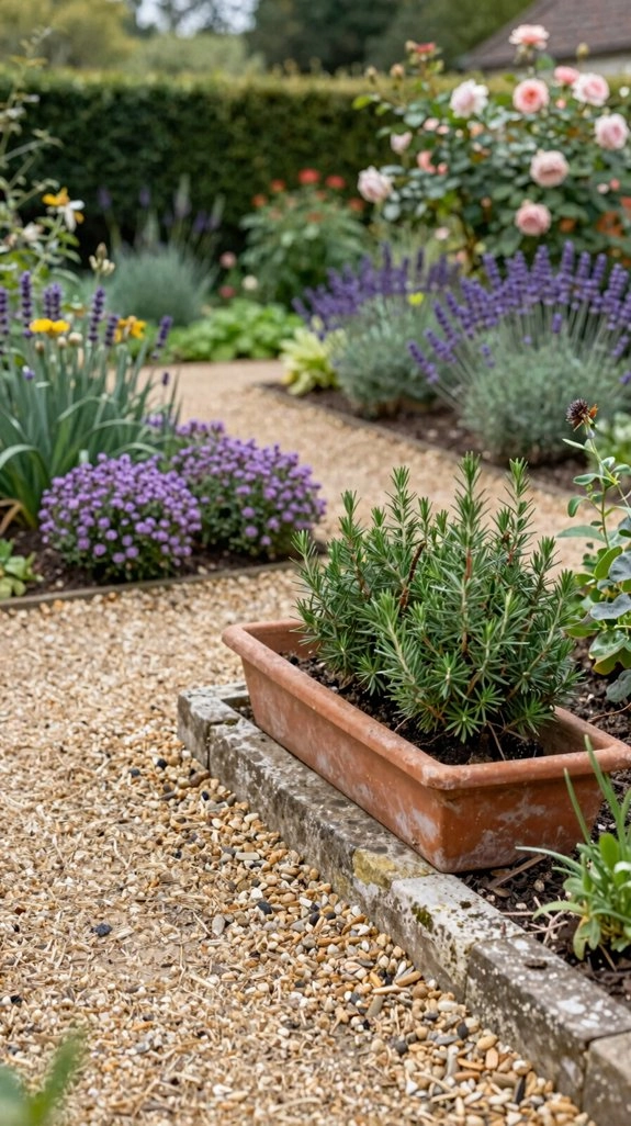 compacted gravel weed barrier paths