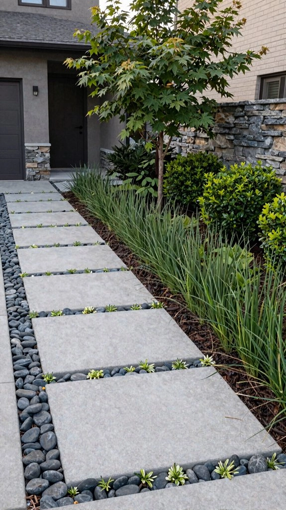 concrete meets geometric greenery