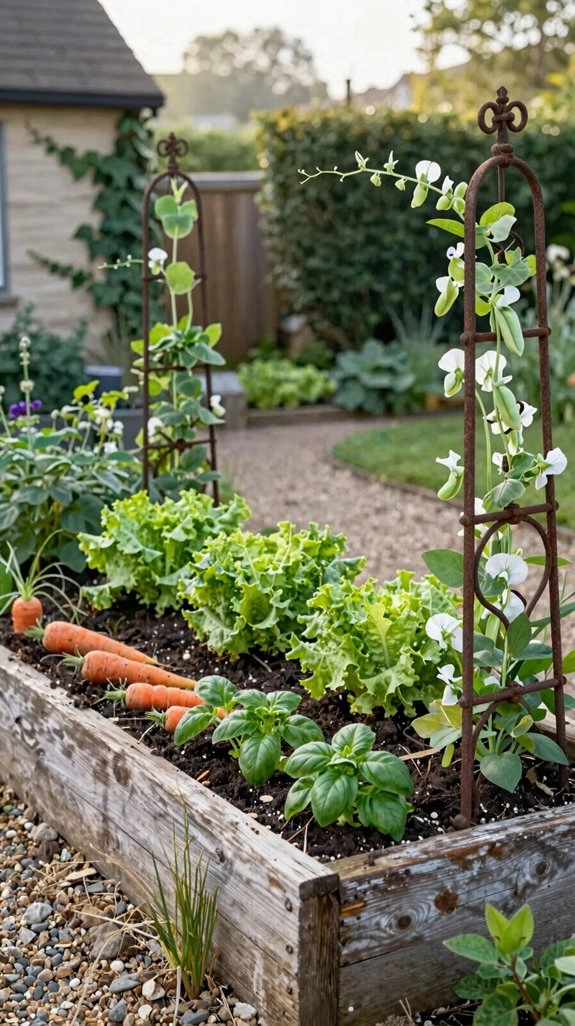 corner trellis for raised beds