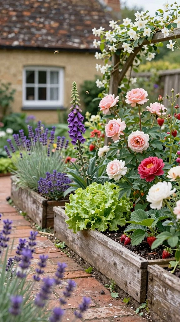 cottage flowers with edible bursts