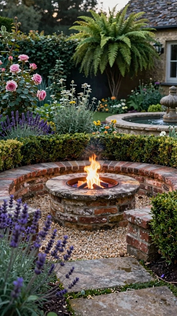 cozy fire pit patio corner