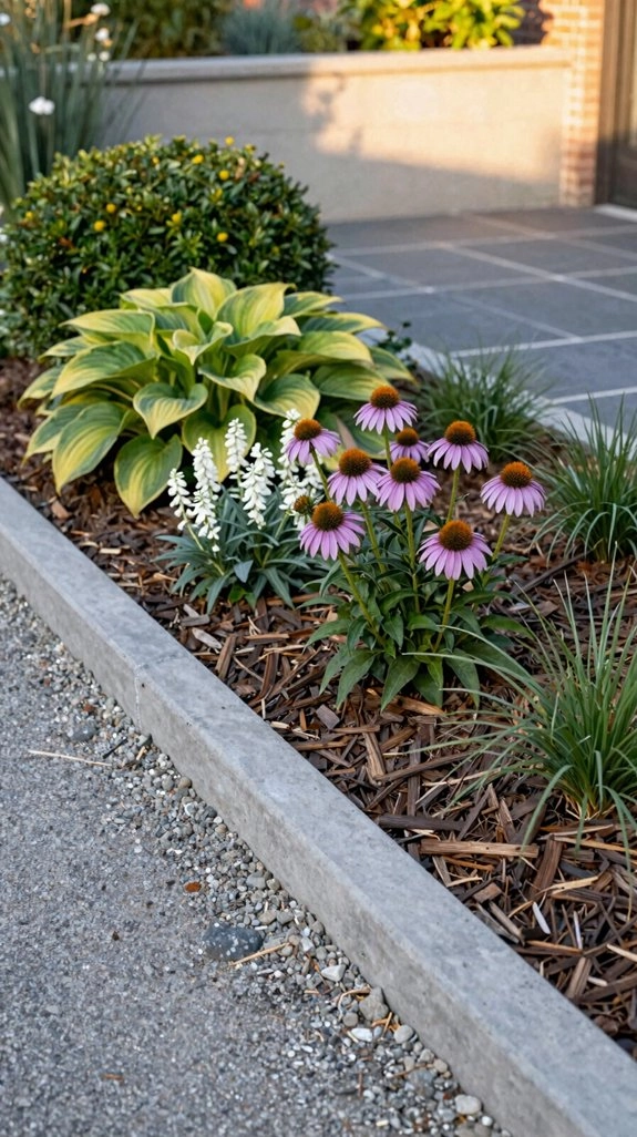 crisp low maintenance garden edging