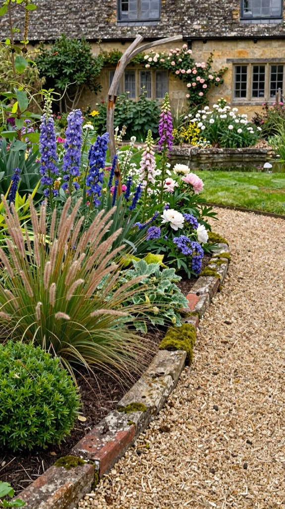 curved natural stone borders