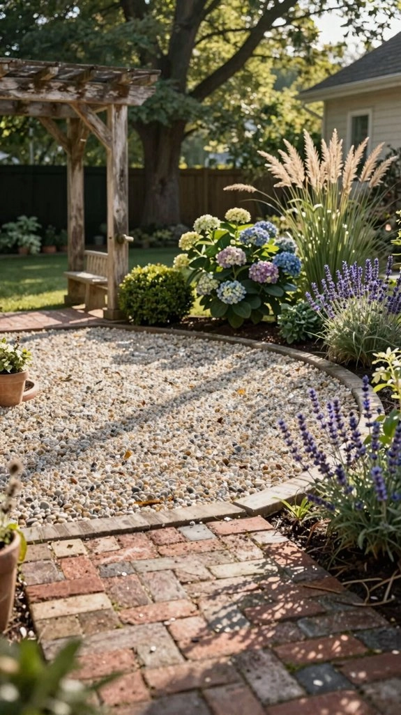 diy pea gravel patio plan