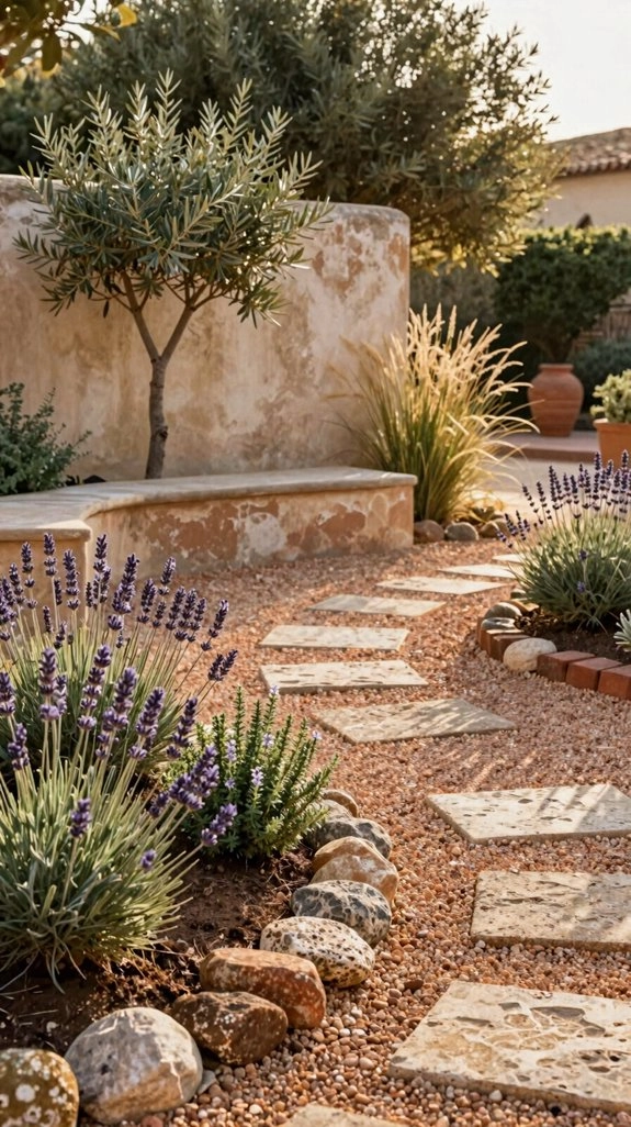 drain friendly gravel steppingstones path