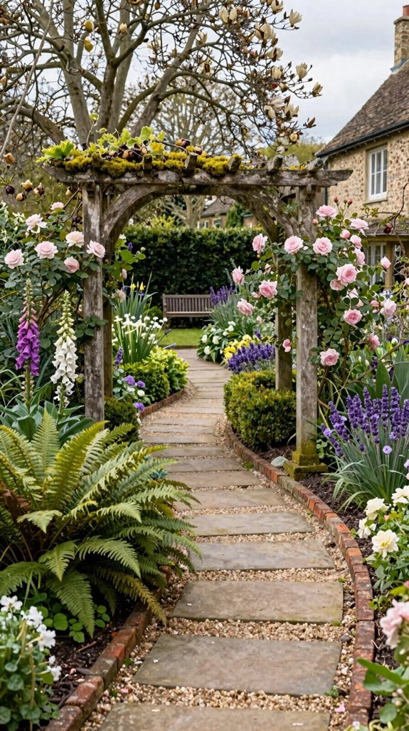 drainage friendly natural stone path