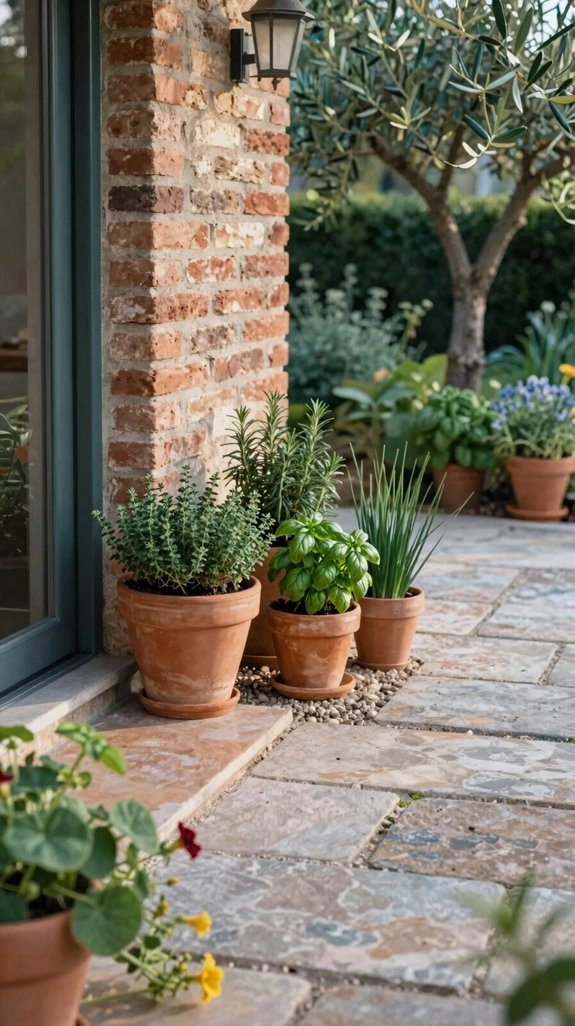 drainage hole mini herb pots