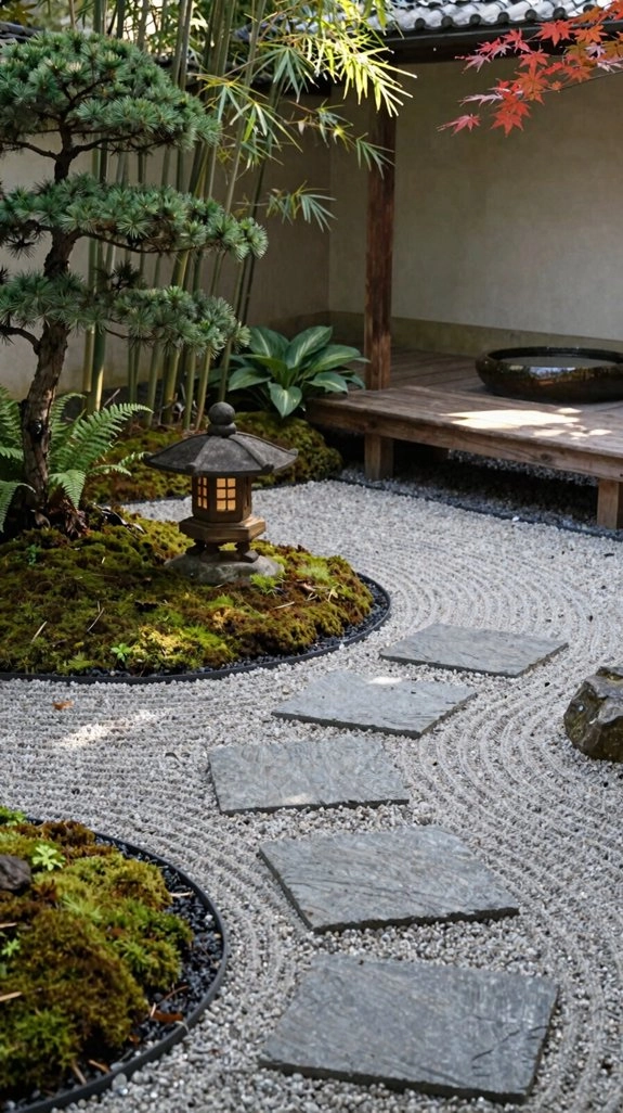 evergreen zen garden structure