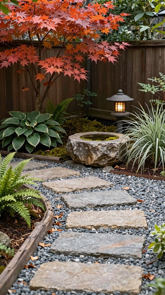 fern and hosta woodland shade corner