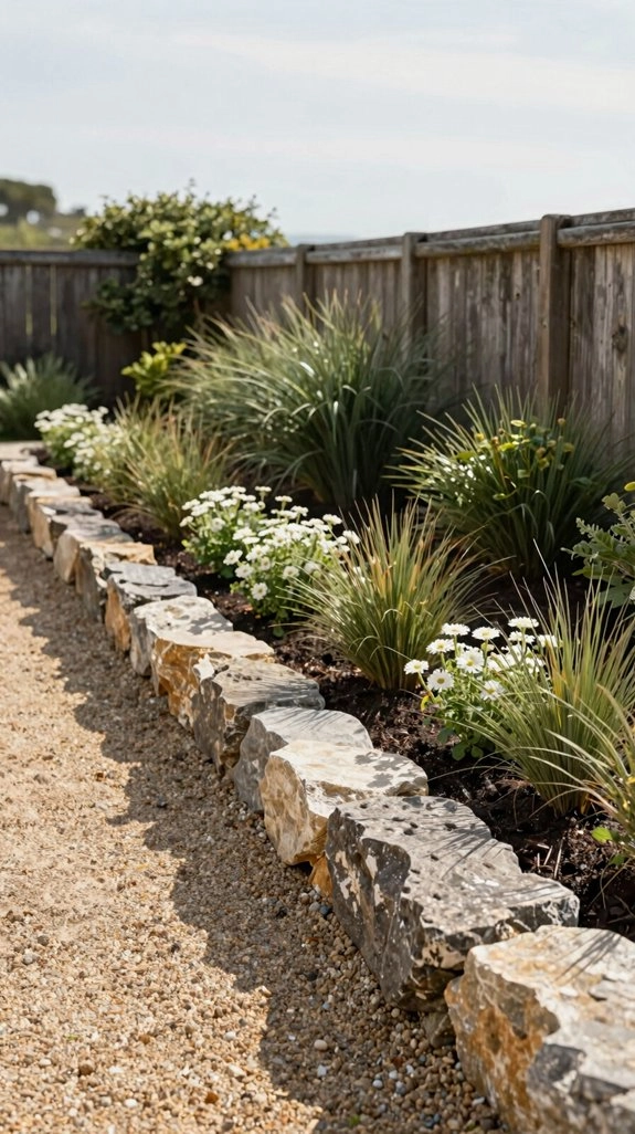 fieldstone garden border
