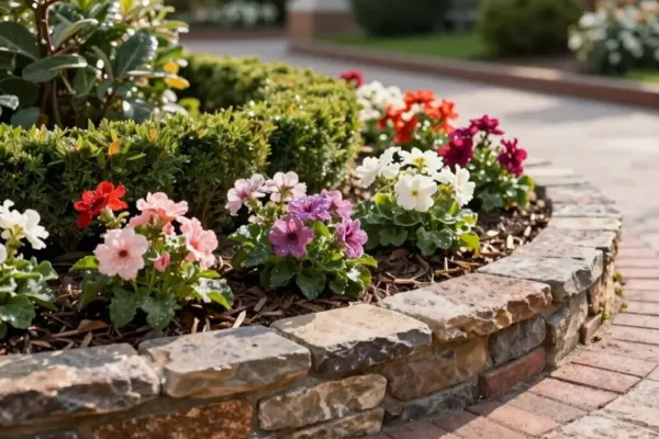 finished flower bed edging ideas