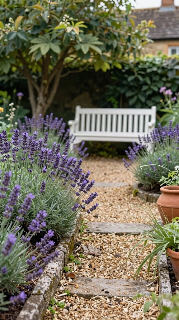 fragrant lavender gravel border