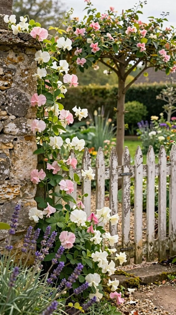 fragrant sweet pea wall vines