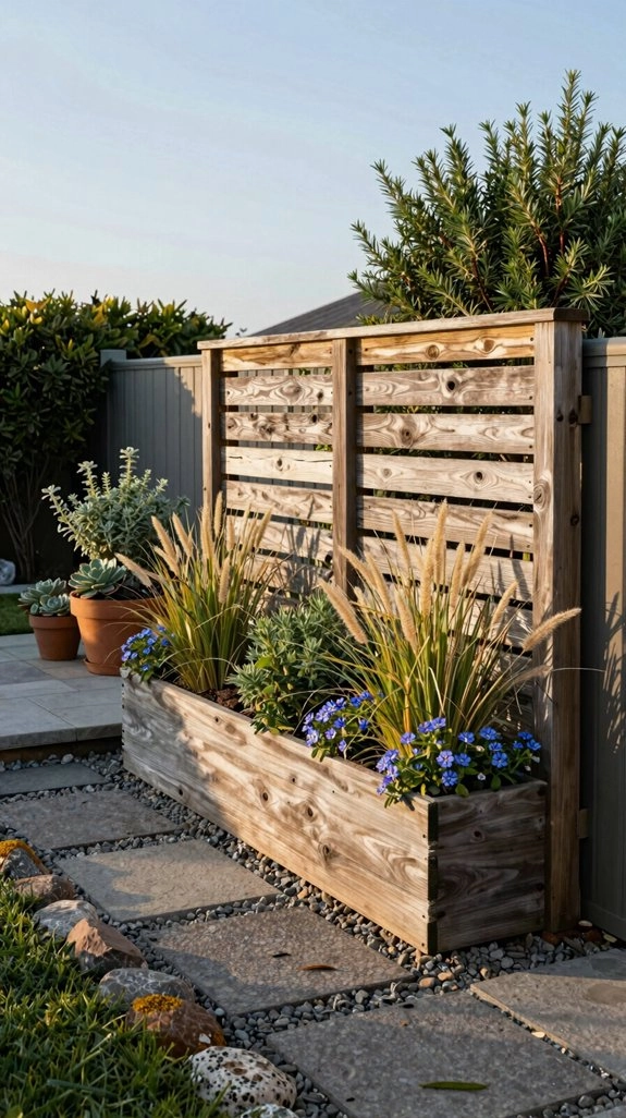 freestanding privacy screens with stakes