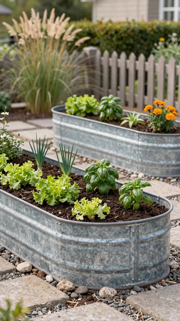 galvanized beds with drainage