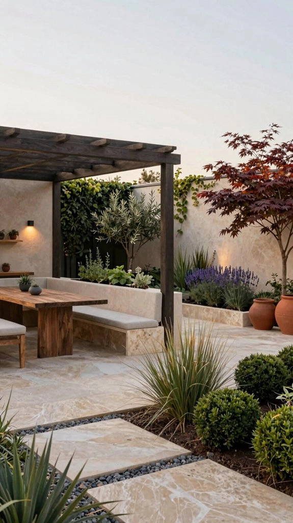 garden centerpiece outdoor dining