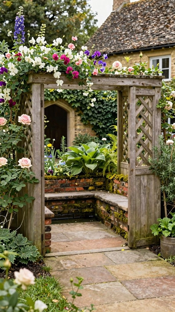 garden room dividers with trellises