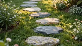 garden stepping stone walkway ideas