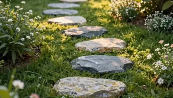 garden stepping stone walkway ideas
