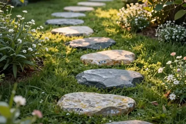 garden stepping stone walkway ideas