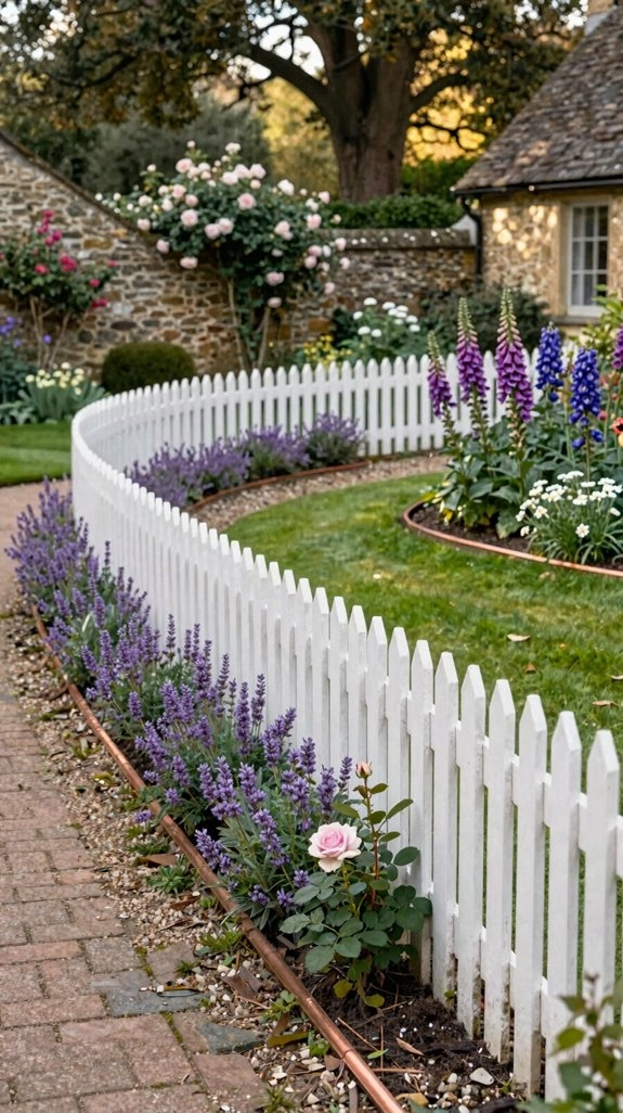 gentle curved picket entry gate
