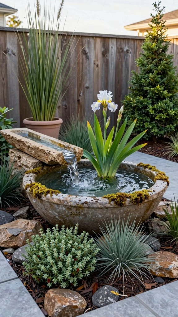 gentle solar fountain container
