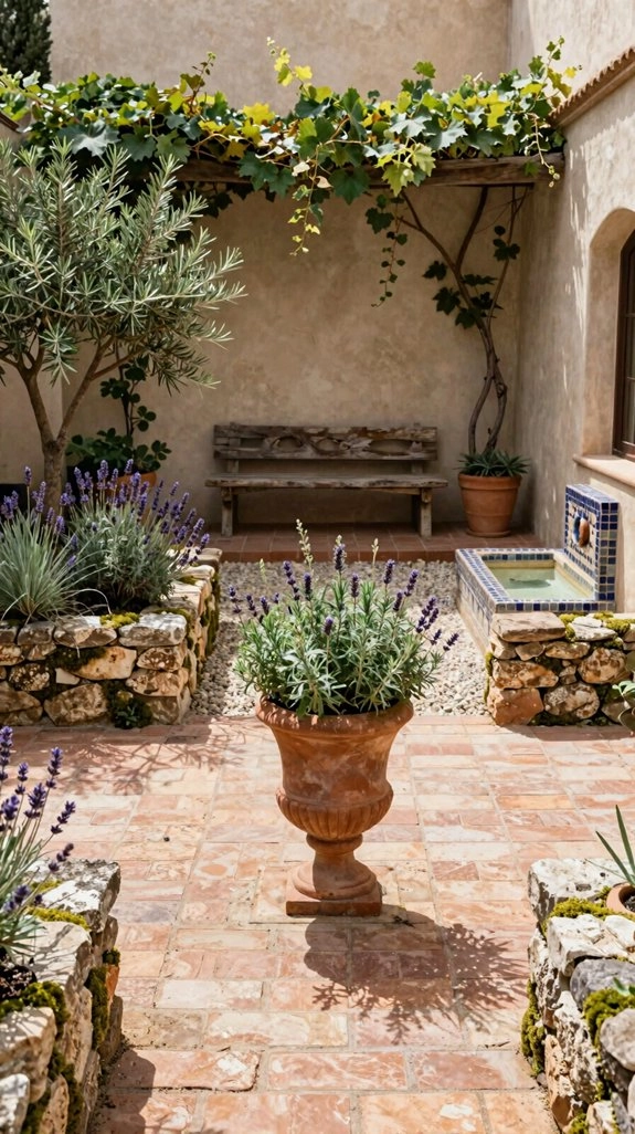 glowing lights container gardens