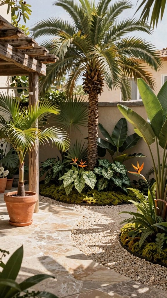 instant tropical palm paradise