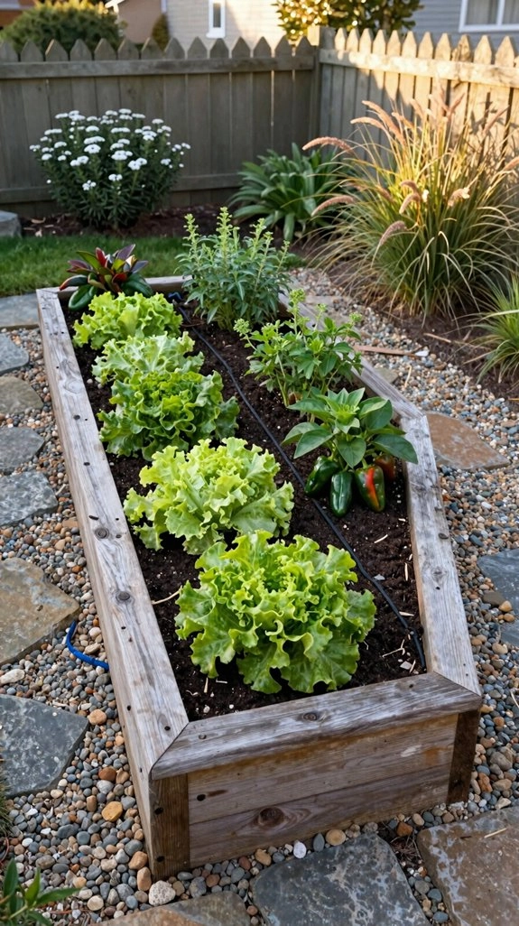 l shaped raised corner beds
