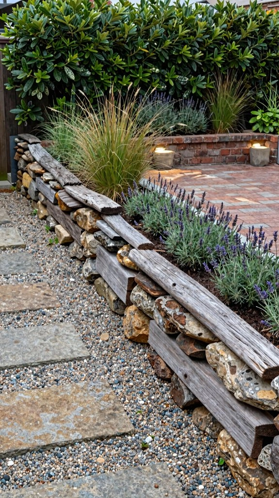 layer narrow plants for privacy
