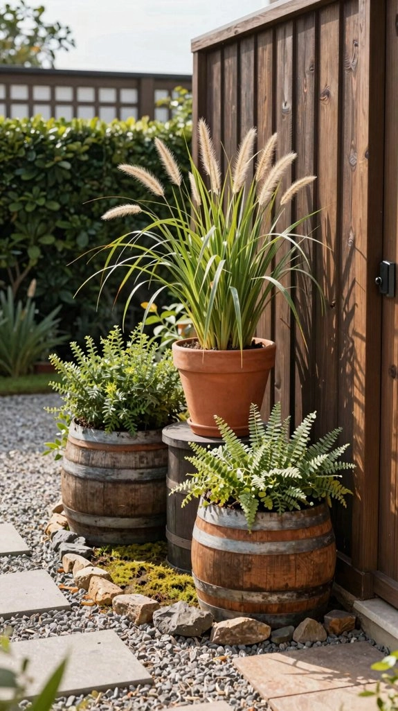 layered container corner display