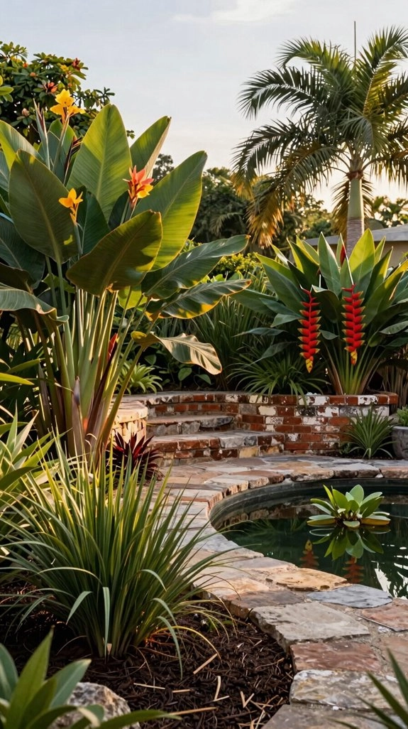 layered tropical jungle landscaping