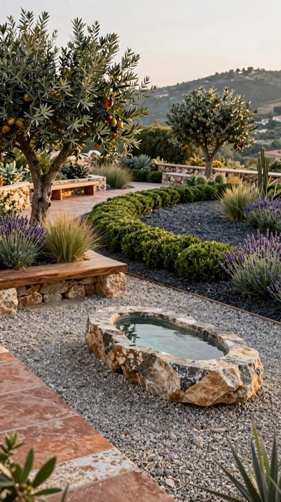 low maintenance gravel water feature