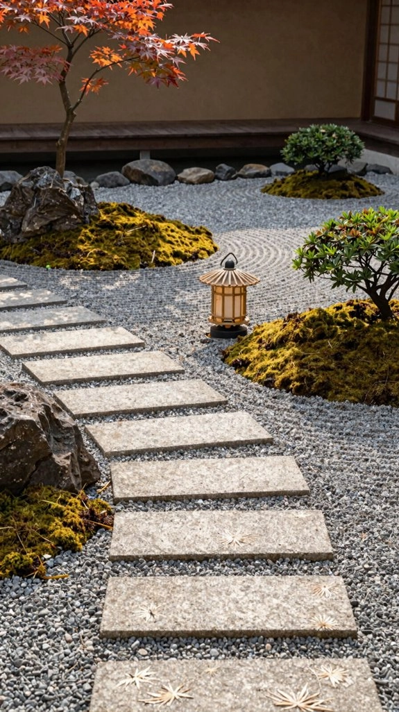 mindful zen footpath stones