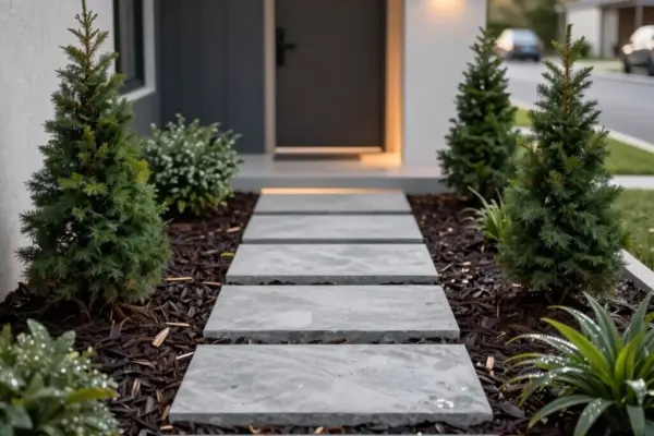 modern front yard curb appeal
