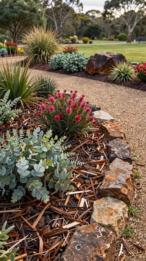 mulch 5 8cm avoid stems