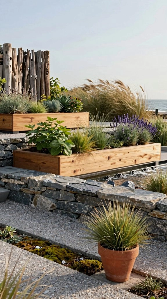 multi level vertical planter setup