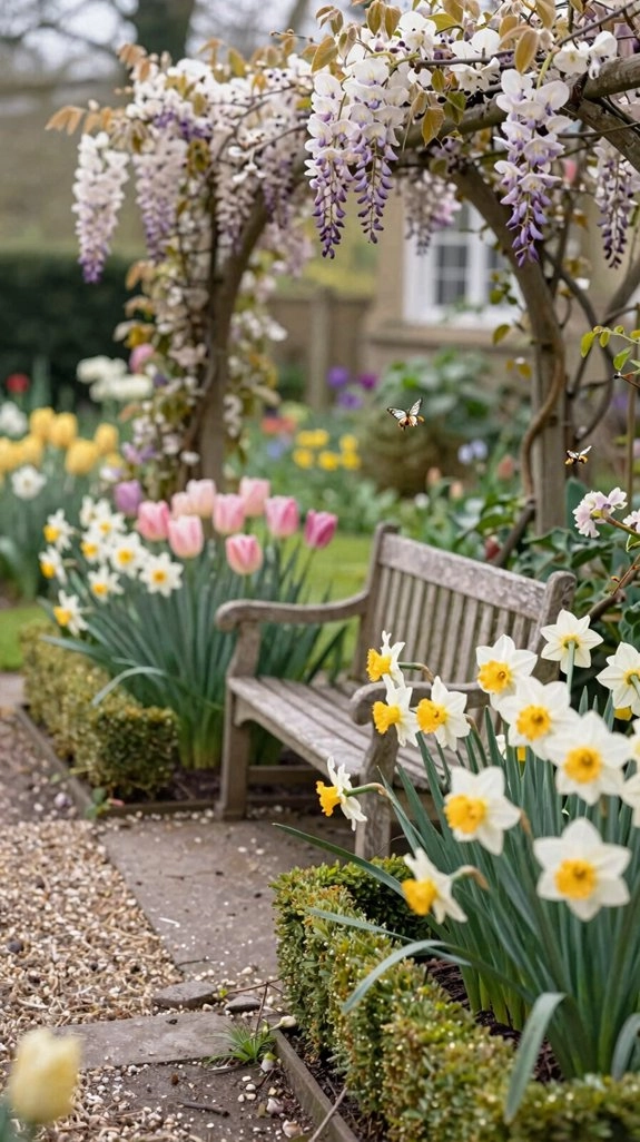 naturalizing daffodil tulip drifts