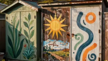 outdoor shed mural ideas