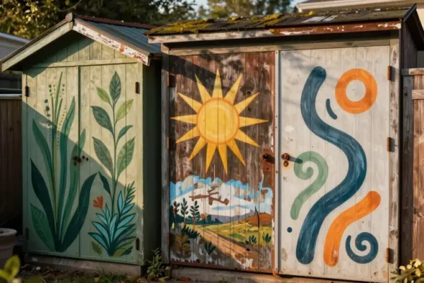 outdoor shed mural ideas