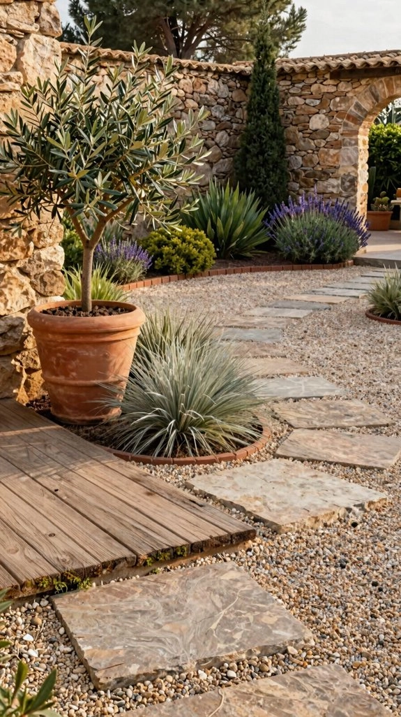 pea gravel container curb appeal