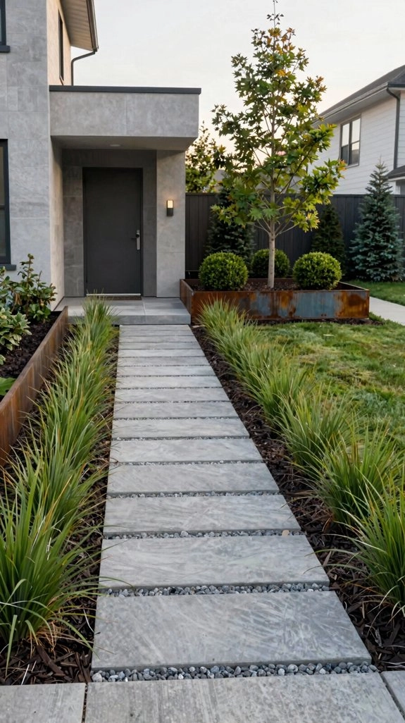 permeable paver statement walkways